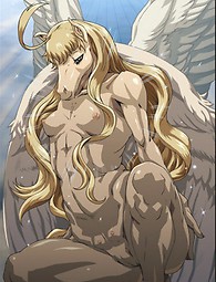 beautiful anime angel turns into a perfect white pegsus.