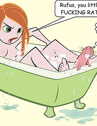 Kimmy Posible desnuda en el baño