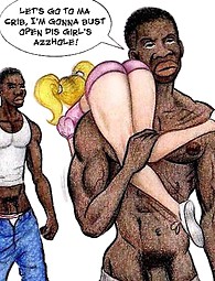 Señoras rubias atractivas hacen mamadas calientes para los hombres negros cachondos con pollas monstruo.