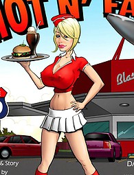 Interracial - serveuse avec des seins énormes