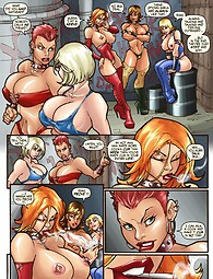 Kurvenreich futanari Schwanz Mädchen in adult comics