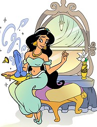 Berühmte Prinzessin Jasmine keine Zeit bleiben allein zu Hause. Aladdin entscheidet, um die Schönheit vor der Kulisse ficken.