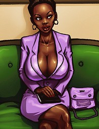 Mayor fucks his ebony skinned secretary and she sucks his cock.