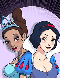 Trois nains avec des grosses bites sperme sur Blanche-Neige, Stargirl se met à nu aux seins nus