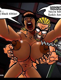 White guys fuck black chicks and cum on them hard