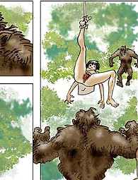 Primal nude women fucked by savage gorillas