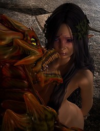 Bête Alien baise fille d'elfe