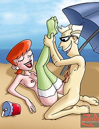 Mom and dad from Dexter's Laboratory series fucking like real sex junkies