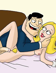 American Dad drills his wifey. American Dad's wife gets the best of his huge cock