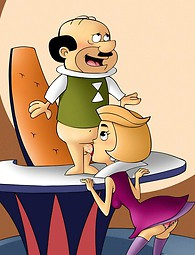 Jane Jetson ist so sexy. Jane Jetson fickt mit ihrem Ehemann und bläst Cosmo Schwanz