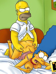 Papás ​​de Springfield conseguir coño. Los viejos de Los Simpson todavía puede joder puta derecha