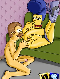 Spectacle sale de The Simpsons. Pansexual personnages de The Simpsons descendre et sale