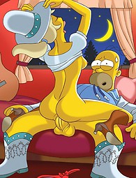 Teasers polla de Simpsons en la acción. Chicas jugosas de Los Simpson que sopla y monta pollas.