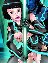Babes from the world of Tron - cartoon porn