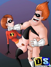 Berühmten Cartoon porn - Elastigirl in jedes Loch gefickt