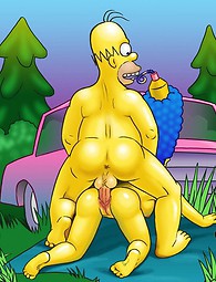 シンプソンズ屋外クソ - 有名な漫画ポルノ