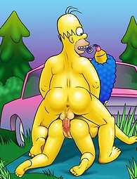 Simpsons outdoor fucking - famous toon porn