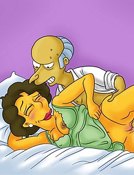 Hardcore porn from Springfield. The Simpsons turn from sweet guys-next-door into real nasty pornstars
