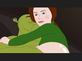 Princesa y shrek Shrek haciendo el amor con la princesa.