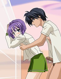 Kyou Fujibayashi de la bite de Clannad services garçons