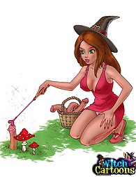 Red-haired witch using sex magic comic pictures