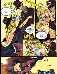 Filthy Wüste roamer greift eine sexy Hexe sex comics