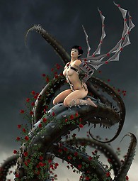 Dragones malvados y tentáculos miedo quieren penetrar chicas calientes, enormes monstruos de gallos y las niñas preciosas - todo en un mundo de fantasía sexual.