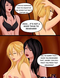 Lesbianas aventuras de super-sexy brujas cómics xxx