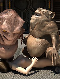 Horrible aliens fuck girls porn