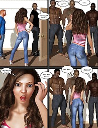 White cock-hungry sluts are just crazy about black guys. Great comics for adults in 3D.
