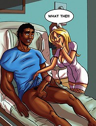 Nurse interracial blow job