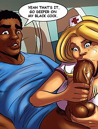 Nurse interracial blow job