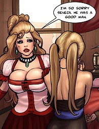 Girls forced a man to fuck - adult comics